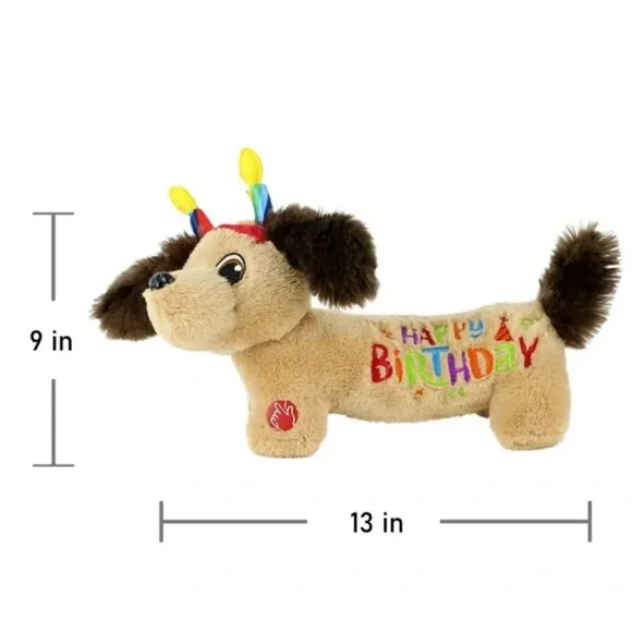 🆕 Way to Celebrate 13.5in Plush Animated Singing Puppy - Picture 3 of 5